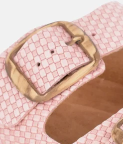 Fashionable Antique Pink Twin Strap Sandal