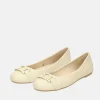 Fashionable Beige Round Toe Ballerina Shoes