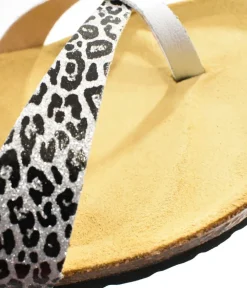 Fashionable Vegan Leopard and Metallic Sandals