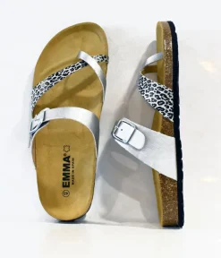 Fashionable Vegan Leopard and Metallic Sandals