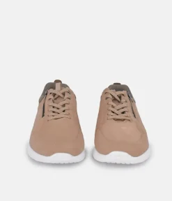 Forelli Beige Nubuck Orthopedic Comfort Sneakers