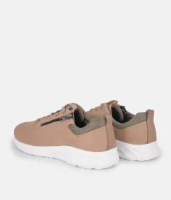Forelli Beige Nubuck Orthopedic Comfort Sneakers