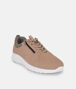 Forelli Beige Nubuck Orthopedic Comfort Sneakers