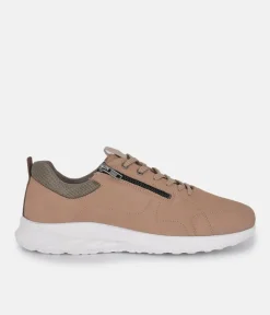 Forelli Beige Nubuck Orthopedic Comfort Sneakers