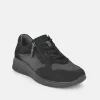 Forelli Black Nubuck Orthopedic Comfort Sneakers