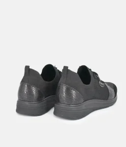 Forelli Black Orthopedic Comfort Sneakers