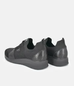 Forelli Black Orthopedic Comfort Sneakers
