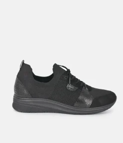 Forelli Black Orthopedic Comfort Sneakers