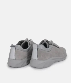 Forelli Grey Nubuck Orthopedic Comfort Sneakers
