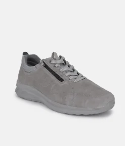 Forelli Grey Nubuck Orthopedic Comfort Sneakers