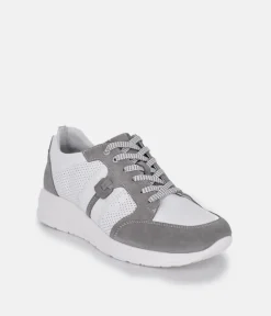 Forelli Grey/White Nubuck Orthopedic Comfort Sneakers