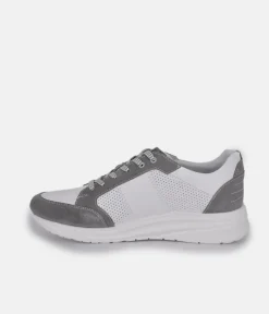 Forelli Grey/White Nubuck Orthopedic Comfort Sneakers