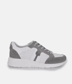 Forelli Grey/White Nubuck Orthopedic Comfort Sneakers