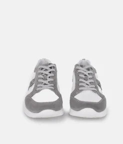 Forelli Grey/White Nubuck Orthopedic Comfort Sneakers