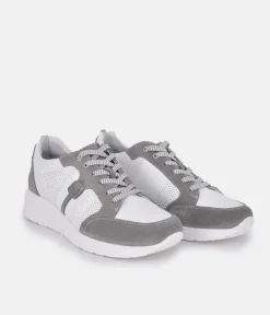 Forelli Grey/White Nubuck Orthopedic Comfort Sneakers