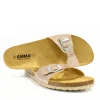 Funky Cosmic Rose Gold Patent Leather Slides