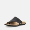 Gabor Black Leather Mule Sandal