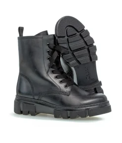 Gabor Casual Black Leather Laced Ankle Boots