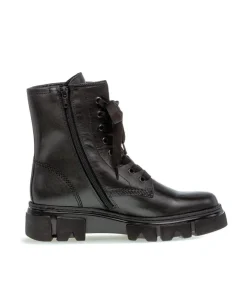 Gabor Casual Black Leather Laced Ankle Boots