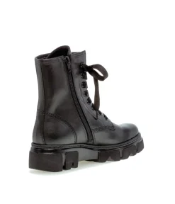 Gabor Casual Black Leather Laced Ankle Boots
