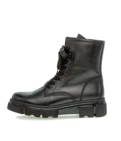 Gabor Casual Black Leather Laced Ankle Boots