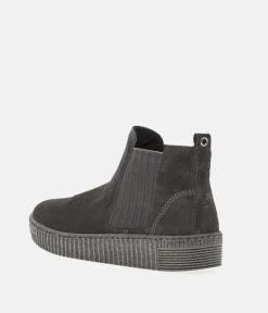 Gabor Casual Grey Suede Ankle Booties