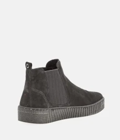 Gabor Casual Grey Suede Ankle Booties