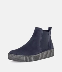 Gabor Casual Navy Suede Ankle Booties