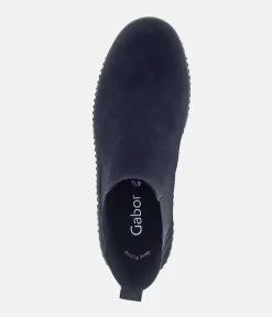 Gabor Casual Navy Suede Ankle Booties