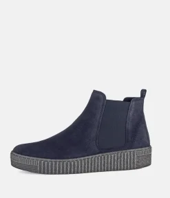 Gabor Casual Navy Suede Ankle Booties