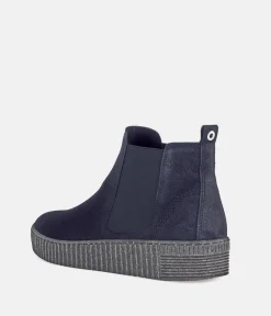 Gabor Casual Navy Suede Ankle Booties