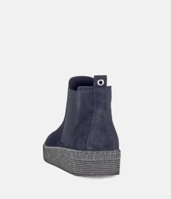 Gabor Casual Navy Suede Ankle Booties
