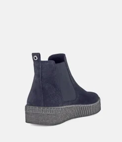 Gabor Casual Navy Suede Ankle Booties