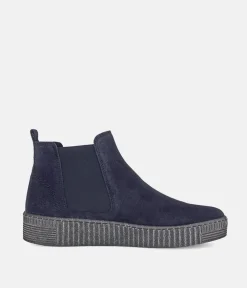 Gabor Casual Navy Suede Ankle Booties