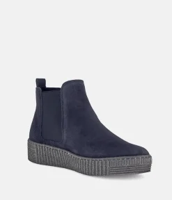 Gabor Casual Navy Suede Ankle Booties