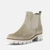 Gabor Chic Beige Velour Ankle Boots