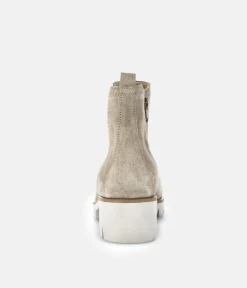 Gabor Chic Beige Velour Ankle Boots
