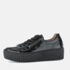 Gabor Chunky Black Patent Trainers