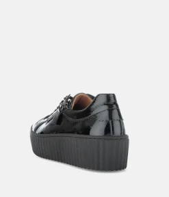 Gabor Chunky Black Patent Trainers