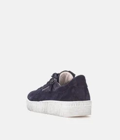 Gabor Chunky Navy Suede Trainers