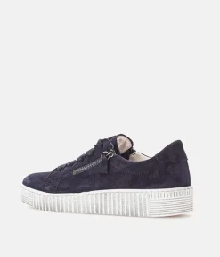 Gabor Chunky Navy Suede Trainers