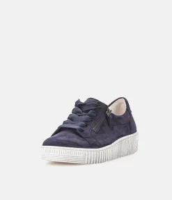 Gabor Chunky Navy Suede Trainers