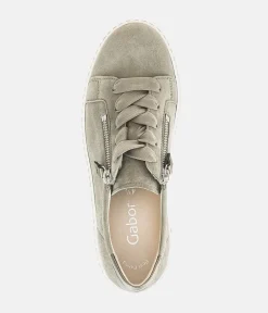 Gabor Chunky Taupe Suede Trainer