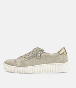 Gabor Chunky Taupe Suede Trainer