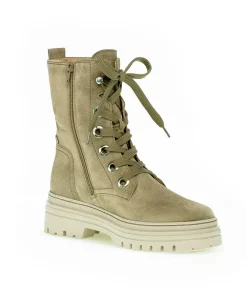 Gabor Chunky Taupe Suede Ankle Boots