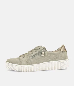 Gabor Chunky Taupe Suede Trainer