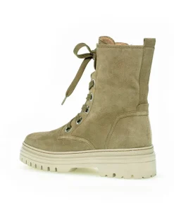 Gabor Chunky Taupe Suede Ankle Boots