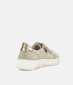 Gabor Chunky Taupe Suede Trainer