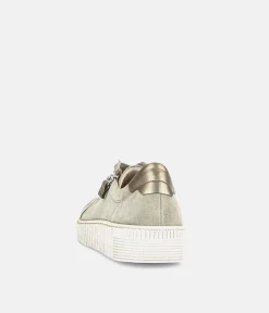 Gabor Chunky Taupe Suede Trainer