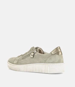 Gabor Chunky Taupe Suede Trainer